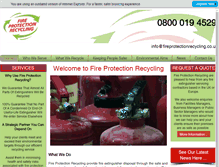 Tablet Screenshot of fireprotectionrecycling.co.uk